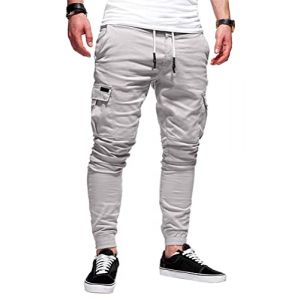 Tomwell Pantalon Homme Cargo Militaire Casual Workout Automne Et Hiver Mode Casual Sport De Jogging De Sport Occasionnels Slim Fit De Surv&ecirc;tement Pantalon B Gris XS (HSCS Group Inc., neuf)