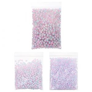 jojofuny 3sacs Perles Imitation Demi-rondes &agrave; Dos Plat Abs D&eacute;coration Pour Nail Art Diy Accessoire De Manucure (Merlun, neuf)