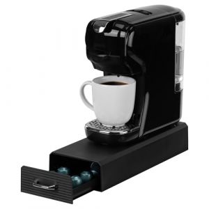 Navaris Tiroir Rangement Capsule Dosette - Porte Capsules Rangement Cafe et Support Machine a Cafe Compatible avec Nespresso CBTL K-Cups - Organisateur Coin Cafe Plateau Cafetiere (SX-Commerce, neuf)