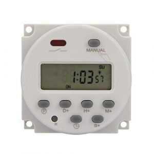 Dpofirs Mini Interrupteur de Minuterie Programmable, 1 Seconde à 168 Heures,Dispositif de Contrôle de l'Heure Automatique Électronique, 5V 12V 24V 110V 220V, Minuterie Numérique Mural/sur (110V DC) (Dpofirs, occasion)