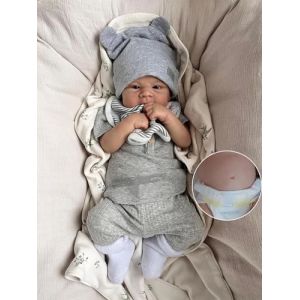 Anano B&eacute;b&eacute; Reborn R&eacute;aliste Gar&ccedil;on Silicone Plein Corps 17 Pouces De Couchage Fermer Les Yeux Reborn Poup&eacute;e Gar&ccedil;on 45CM Doux Poup&eacute;e Reborn Vinyle Corps (Yunxinjinyi, neuf)