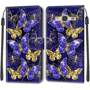 Coque pour Samsung Galaxy J3 2016, Coque Samsung J3 2016, Etui Protection Housse Premium en Cuir de Portefeuille en Cuir Fermeture Magnétique Flip Case pour Samsung Galaxy J3 / J3 2016 (DIKAS, neuf)