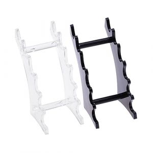 OFFSCH 2 Pi&egrave;ces pr&eacute;sentoir de maquillage support acrylique support balais pot crayon presentoir ongles Pr&eacute;sentoir de nail art etui penien support d'affichage de ventilateur de papeterie (Qikita, neuf)