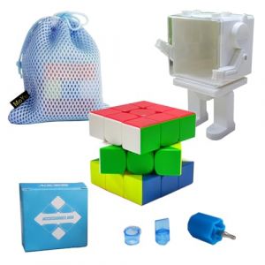 Oostifun MoYu MoFang JiaoShi RS3M V5 M Maglev Ball-Core UV Coated Version 3x3x3 Cubing Classroom 3x3 Cube Puzzle with One Cube Robot Display Box (Multi Color) (OJIN, neuf)