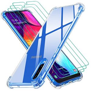 ivoler Coque pour Samsung Galaxy A50 / A50S / A30S avec 3 Pi&egrave;ces Protection &Eacute;cran en Verre Tremp&eacute;, Transparent &Eacute;tui de Protection en Silicone Antichoc, Mince Souple TPU Bumper Housse (AYRmall-AMFR, neuf)