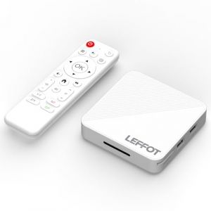 LEFFOT Android 14 TV Box 2025, 2Go RAM + 16Go ROM, 4K Ultra HD Boitier Android TV, 4K@60Hz Sortie Vid&eacute;o, Boitier IP-TV avec Contr&ocirc;le Vocal, WiFi 6, BT 5.4, 100M Ethernet, HDR10, RK3518 Quad-Core A53 (LEFFOT Store, neuf)