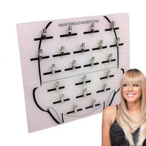 Porte-extension - Carte D'affichage Des Cheveux En Acrylique, Porte-section Transparente | Clip Assiette De Cintre À Cheveux, Panneau De Greffage Pour Le Style De Perruque, Configuration De Cheveux Da (jianwwk, neuf)