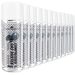 AABCOOLING Bombe d'air 12x400 ML Dépoussiérant en Spray Home&Office Bombe a Air Comprimé Gas Duster 400ml K4, Aspirateurs pour Ordinateurs, Ne Laisse Pas de Traces, Bouteille Air Comprimé (AAB Seller FR, neuf)