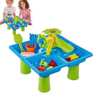 Générique Table de Jeux Sable et Eau,Table de Plage pour avec Bac à Sable et Eau | Jeu Éducatif Sensoriel, Jouets de Bain et Jardin pour Intérieur/Extérieur (Givbeaut, neuf)