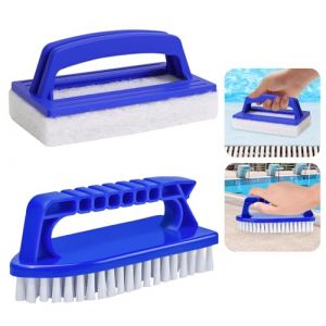 2 Pièces Brosses de Nettoyage de Piscine, Brosse Éponge Ligne d'eau, Brosse de Piscine Brosse De Mur De Piscine, Brosse de Mur de Piscine,pour Nettoyer la Saleté et la Mousse (MINGYANYA LIMITED, neuf)
