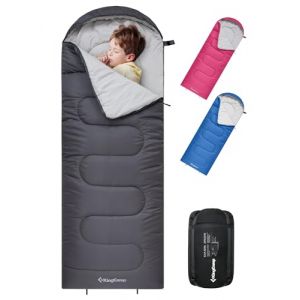 KingCamp Sac de Couchage Enfant Adulte Sac de Couchage Rectangulaire avec Capuche Compact Ultra Léger 3-4 Saisons Jumelable Duvet Grand Froid pour Camping Trekking Randonnée Voyage Hiking Extérieur (KingCamp EU, neuf)
