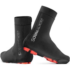 ROCKBROS Couvre-Chaussures Cyclisme Hiver, Prot&egrave;ge Chaussures de V&eacute;lo Route Chaudes Coup-Vent Imperm&eacute;ables, Surchaussures de VTT Polaires R&eacute;sistants Protection de Chauaasures pour Homme Femmes M (RockBrosbike, neuf)