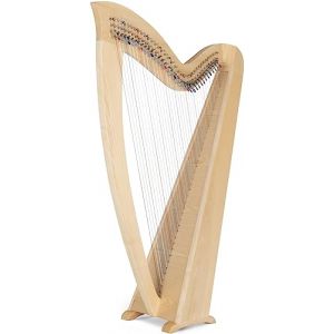Classic Cantabile Harpe Celtique avec 36 Cordes - Accordage Mi bémol majeur - Frêne - Inclus Housse & 2 Clés d’Accordage - Hauteur 127 cm (Maison de la musique Kirstein, neuf)