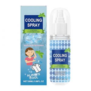 Spray Rafraîchissant - Spray de Rafraîchissement Sportif 50ml - Brume Glacée Hydratante Anti-UV pour Sports Randonnée Plage Voyage Quotidien par Temps Chaud (Stronrive, neuf)