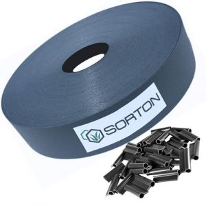 Sorton Kit Lamelle Occultante PP Rouleau Bande Brise Vue Grillage Rigide Occultant Cache Cloture en Panneau Rigide pour Jardin 46MM x 70M+100CLIPS (Anthracite - RAL7016, 70m) (Sorton, neuf)