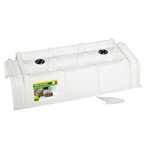 TERRE JARDIN - Tunnel de For&ccedil;age, 86 x 38 x 21 cm, Lot de 30 - Tunnel de For&ccedil;age Rigide, Transparent, Modulable, avec 6 Sardines de Fixation - Mini Serre Rigide Potager de Jardin avec Ventilation (Outillage de Saint Etienne, neuf)