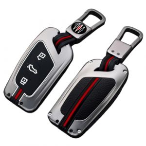 Happyit Cas de Couverture de Clé de Voiture en Alliage de Zinc pour MG ZS EV MG6 EZS HS EHS pour Roewe RX5 i6 i5 RX3 RX8 ERX5 Coque Porte-clés 3 Boutons (Couleur Mate) (Happyit66, neuf)