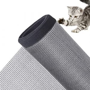 GGoty Filet de protection pour fen&ecirc;tre de chat - Moustiquaire pour chat - Moustiquaire pour balcon - Moustiquaire anti-rayures - Velcro - 130 x 130 cm (GGoty, neuf)