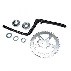 Pedalier bmx monobloc 44dts argent (ensemble avec cuvettes) d1/2 (ExtremeMotorsParts, neuf)