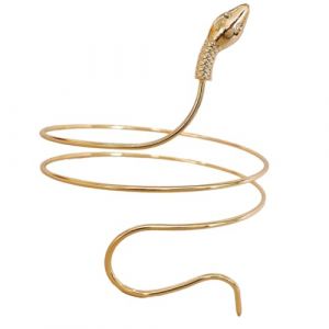 Toyvian Bracelet Serpent Manchette Bras Dor&eacute; pour Femme Accessoire Serpent Spiral Simple et Punk Manchette Bras Mode &Eacute;clatant et Original (Ronymar, neuf)