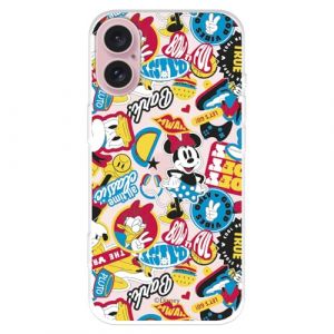 Coque compatible avec iPhone 16 Disney Minnie Mouse Retro - Coque en silicone transparente souple sous licence officielle Disney Classic (La Casa de Las Carcasas, neuf)