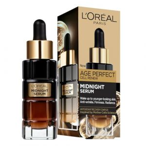 L'Oreal Paris Cell Renew Midnight S&eacute;rum de nuit anti-oxydant complexe anti-oxydant cible les rides, la fermet&eacute; et l'&eacute;clat de la peau rajeunie 30 ml (Andrews Cosmetics, neuf)