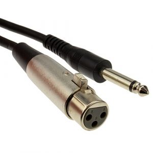 6,35 mm Mono Jack Fiche vers XLR Femelle Microphone câble 3 m [3 mètre/3m] (kenable ltd, neuf)