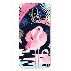 NOVAGO Coque Compatible avec Samsung Galaxy J5 2017 (J530) en Gel Souple R&eacute;sistant Anti Choc avec Impression de qualit&eacute;-Flmant Rose 1 (NOVAGO-Vendeur PRO fran&ccedil;ais, neuf)