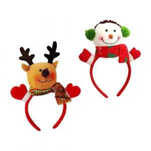Baluue 2pièces Décoration De Cheveux Pour Garçon Fille Coiffure De Poupée De Noël Bandeau Ornement Accessoire Pour Cheveux Lot (Fortune Luck, neuf)