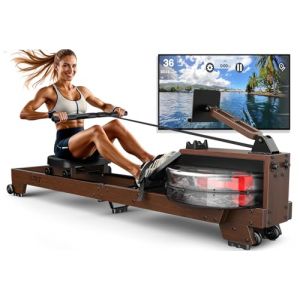 VOWVIT V-W3 Rameur Pliable Appartement - Construction en Bois de Haute Qualit&eacute;, Rameur &agrave; Eau Bluetooth, Facilement Pliable, Taille d'Utilisateur Adapt&eacute;e de 1,2m~2m, Max.175 kg, Garantie de 2 Ans (ZHENYU FITNESS, neuf)