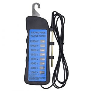 Haosie Testeur De Tension, Testeur Cloture Electrique 12KV 2000 à 12000V 8 Indicateurs Néon, Testeur De Tension De Clôture Électrique Étanche Pour Fermes (Haosie, neuf)