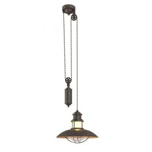 Lindby Suspension Louisanne à intensité variable (Bord de mer) en Marron Métal e. a. pour Couloir (1 lampe,à E27), Luminaire, Lampe Plafond, Luminaire Plafonnier, Suspendue (Lampenwelt, neuf)
