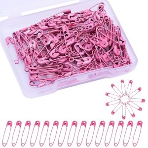 500 Pièces Épingles de Sûreté Petit,BetterJonny 19mm Mini Épingles a Nourrice Épingles de Sûreté avec Étui Epingles a nourrice Résistantes à la Rouille pour Couture Vêtements Bricolage(Rose) (BASICON, neuf)