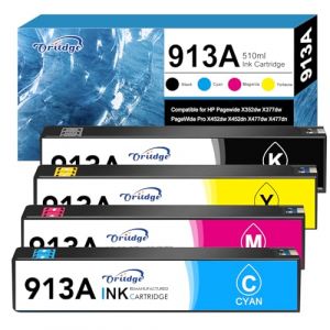 913A Cartouche d'encre Replacement pour HP 913A L0R95AE F6T78AE F6T77AE F6T79AE Compatible pour HP PageWide X352dw X377dw X452dw X452dn X477dw X477dn X552dw X577dw X577z (Noir Magenta Cyan Jaune) (zhuhaishigenyuanmaoyiyouxiangongsi, neuf)