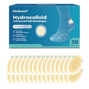 Kimihome 30 pi&egrave;ces pansement ampoule pied &ndash; bandages en gel pour talon, orteils &ndash; Pr&eacute;vention des ampoules pour les voyages &ndash; Coussinets r&eacute;sistants &agrave; l'eau (Heel Pack) (Kimihome EU, neuf)