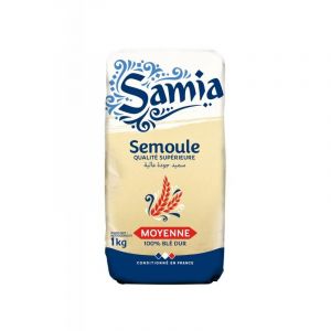 SEMOULE DE BLE MOYENNE 1KG, SAMIA, LOT DE 4 (IC-Boutique, neuf)