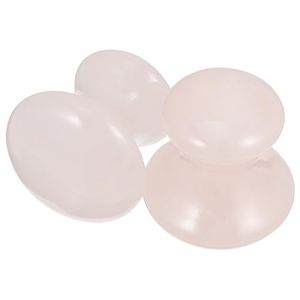 MUCKLILY Plaque De Grattage Cristal 2 Pièces Forme Champignon Planche De Massage Visage Cou Corps Outils De Spa Relaxation Rose (Senike, neuf)