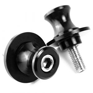 2pcs Universel Diabolos M10*1.25 CNC Aluminum pour Duke 125 250 390 690 Enduro SMC 990 Supermoto Z750 Ninja 250R ZX-10R ZX-6R CFMOTO 450NK 450SR 450MT 650NK 800MT-Noir (QJY-Motor Part-Store, neuf)