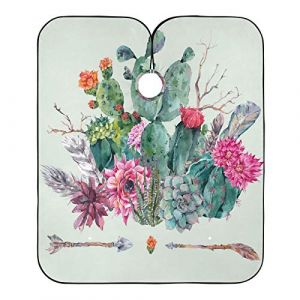 Cactus Boh&egrave;me Vintage Blouse Coiffeur Imperm&eacute;able Peignoir Coiffure Anti-Taches Robe De Coiffure Pour Coiffeurs Barber Salon 140X168Cm (guangzhouhongchenmaoyishanghanggerenduzi, neuf)