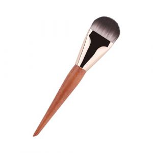 Pinceau de fond de teint pour maquillage liquide | Pinceau plat ultra fin | Manche en bois Applicateur portable &agrave; poils doux pour contour, cr&egrave;me, anti-cernes, m&eacute;lange (saytians, neuf)