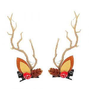 COLLBATH Barrettes Corne De Cerf Pince &agrave; Cheveux Lumineuse &Eacute;pingle &agrave; Cheveux Corne De Cerf Costume De Cosplay (JianLui, neuf)