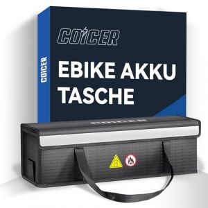 Batterie Trottinette Électrique, Sac à Batterie pour VAE Ignifuge, Boîte Ignifuge de Protection Pochette Anti Feu, Protection Contre les Explosions pour Batteries LiPo Vélo, Sac Anti Feu Lithium L (Bsycle, neuf)