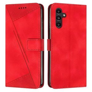 FERLAN Coque Compatible pour Samsung Galaxy A13 5G/A04 4G/A04S/M13 5G Housse Etui Portefeuille,Cuir Multifonction,Fermeture Magn&eacute;tique &agrave; Clapet Anti-Choc (Rouge) (BiBoDan, neuf)