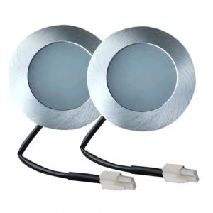 eufeifeiegds Spot LED encastr&eacute; 2 pi&egrave;ces, trou de 40 mm, 1,5 W, 12 V CC, &eacute;clairage cuisine, sous-meuble, lampe sol(Warm White 3000K,EL CONNECTOR_NO) (zhanchifeixiang, neuf)