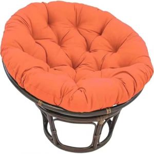 JORTUIO Coussin De Si&egrave;ge Rond,Coussin De Chaise Suspendue Coussin De Chaise Papasan Ext&eacute;rieur, Coussin De Chaise Confortable Coussin De Si&egrave;ge Amovible pour Jardin Terrasse(Orange,110x110cm) (Danansentt Shop, neuf)