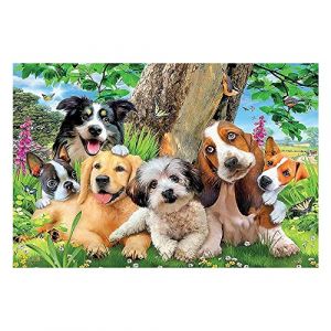 DCIDBEI Peinture Diamant Chien 40x50cm Diamond Painting Chien Bichon Canevas Diamant Chien Bichon Beige Perle Diamant a Coller Chien Diamant Painting Chien Paint Diamond Animaux Peinture Numero Enfant (BEIMIN, neuf)