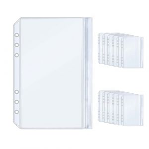 NatSumeBasics Lot de 12 enveloppes transparentes pour classeur A5 &agrave; 2 poches, 2 couches, 13 x 20 cm, protections transparentes pour planificateur, accessoires pour ordinateur portable (A5 (15 x 21)) (NatSume Tech EU Store, neuf)