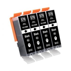 Tinnee PGI-570XL Cartouche d'encre de rechange pour imprimante Canon 570 PGBK XL Cartouches d'encre Canon 570 571 pour PIXMA MG5700 MG5750 MG5751 MG6850 MG6851 TS5050 TS5051 TS6050 MG6800 MG6850 (Tinnee, neuf)