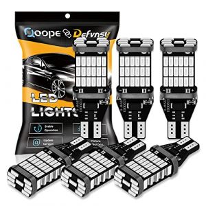 Defvnsy T15 W16W 921 912 LED Ampoule, Canbus Sans Erreur/Pas de Polarité/Extrêmement Lumineux Rouge Ampoules, AK-4014 45SMD 1220Lums 12V-24V Ampoule Voiture pour Feu stop, Feu de Freinage, Feu Arrière (Defvnsy-EU, neuf)