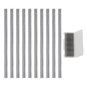 10 Pièces Lames de Raboteuse 82mm, Lames Réversibles, 82x5.5x1.2mm Rabot électrique Lame, pour Machines De Travail du Bois, Rabots MAKlTA, Bosch (zeng ren shu, neuf)